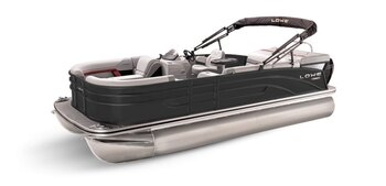 2025 Lowe Boats SS 230 Charcoal Metallic Exterior Gray Upholstery with Red Accents