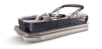2025 Lowe Boats SS 230 White Metallic Exterior Gray Upholstery with Blue Accents