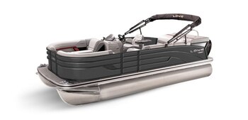 2025 Lowe Boats SS 230 Charcoal Metallic Exterior Gray Upholstery with Red Accents