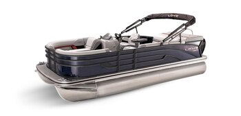 2025 Lowe Boats SS 230 Indigo Metallic Exterior Gray Upholstery with Red Accents