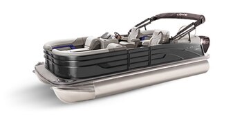 2025 Lowe Boats SS 230 Charcoal Metallic Exterior Gray Upholstery with Red Accents