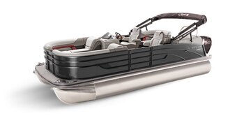 2025 Lowe Boats SS 230 Charcoal Metallic Exterior Gray Upholstery with Red Accents