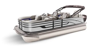 2025 Lowe Boats SS 230 White Metallic Exterior Gray Upholstery with Blue Accents