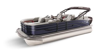 2025 Lowe Boats SS 210 Indigo Metallic Exterior Gray Upholstery with Red Accents
