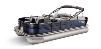 2025 Lowe Boats SF212 Indigo Metallic Exterior Gray Upholstery with Red Accents