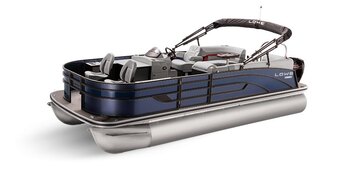 2025 Lowe Boats SF212 Indigo Metallic Exterior Gray Upholstery with Red Accents
