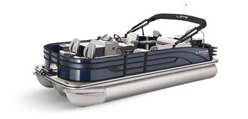 2025 Lowe Boats SS 230 Indigo Metallic Exterior Gray Upholstery with Red Accents