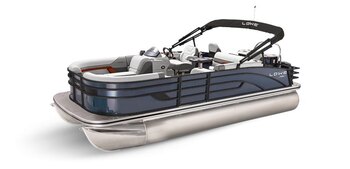 2025 Lowe Boats SS 230 Indigo Metallic Exterior Gray Upholstery with Red Accents