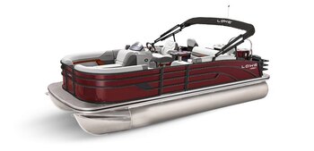 2025 Lowe Boats SS 230 Wineberry Metallic Exterior Gray Upholstery with Red Accents