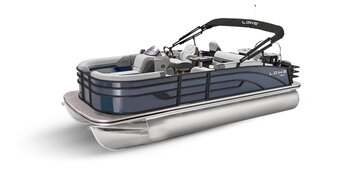 2025 Lowe Boats SF212 Indigo Metallic Exterior Gray Upholstery with Red Accents
