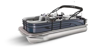 2025 Lowe Boats SF212 Indigo Metallic Exterior Gray Upholstery with Red Accents