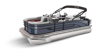 2025 Lowe Boats SS 230 Indigo Metallic Exterior Gray Upholstery with Red Accents
