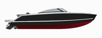 2025 Four Winns H2 Elevate Jet Black/Crimson Red