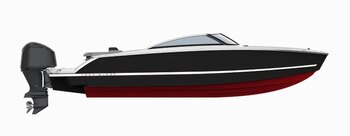 2025 Four Winns H2 OB Elevate Jet Black/Crimson Red