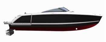 2025 Four Winns H2 Elevate Jet Black/Crimson Red