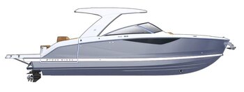 2025 Four Winns HD8 Surf Pearl Gray