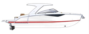 2025 Four Winns H2 Elevate Jet Black/Crimson Red