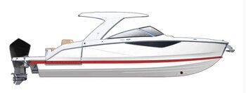 2025 Four Winns H2 OB Elevate Jet Black/Crimson Red