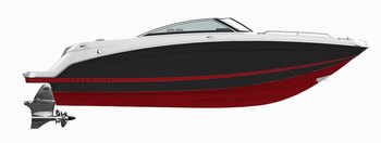 2025 Four Winns HD3 OB Elevate Jet Black/Crimson Red