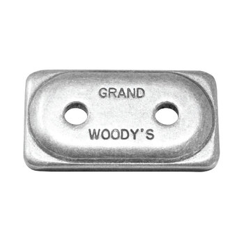 PLAQUES D'APPUI DOUBLE PELLE EN ALUMINIUM WOODY'S 5/16 White 0