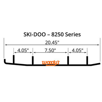 WOODY'S FLAT TOP EXTENDER TRAIL III 4 LIGNE CARBURE (ESD3 9255)