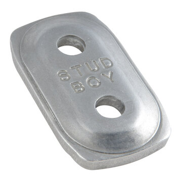 STUD BOY POWER ROUND BACKER PLATE Silver 0