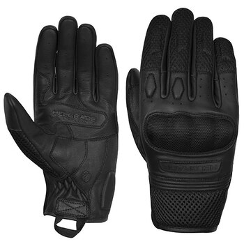 HELGRADE BECKFORD LEATHER AND MESH GLOVES Medium Black Men's