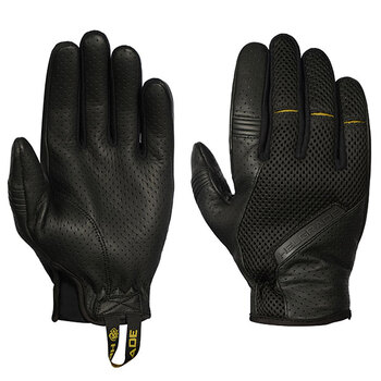 HELGRADE CUIR HENDRIX POUR HOMMES/MESH GLOVES Large Black Men's