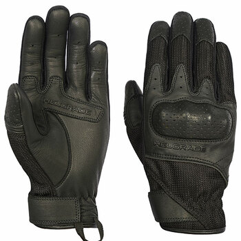 HELGRADE CUIR HENDRIX POUR HOMMES/MESH GLOVES Large Black Men's