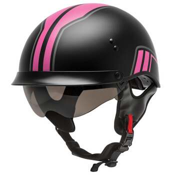 GMAX HH 65 TWIN FULL DRESSED HALF HELMET XS Gloss Black