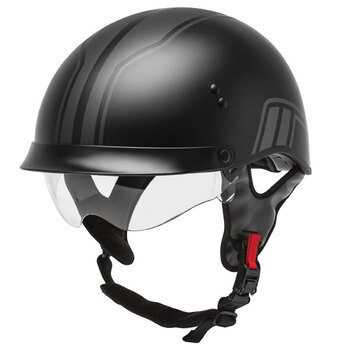 GMAX HH 65 TWIN FULL DRESSED HALF HELMET XL Matte Black