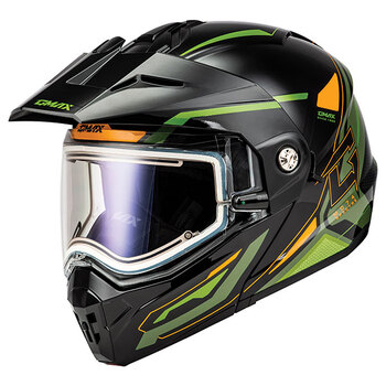 GMAX MD74 SPECTRE MODULAR FULL FACE HELMET Electric Small olive/Orange