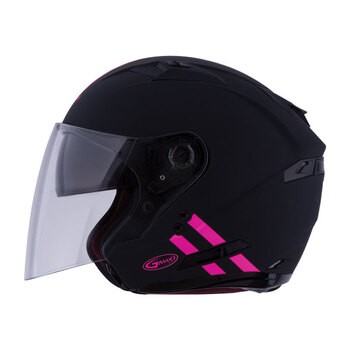 GMAX OF77 DOWNEY CASQUE OUVERT Grand Noir/Rose