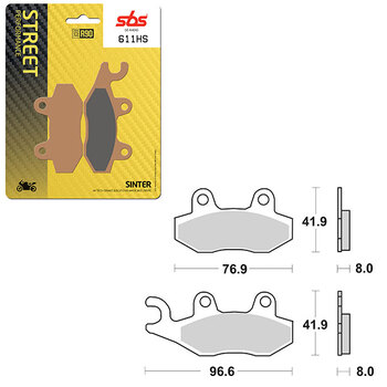 PLAQUETTES DE FREIN SBS PERFORMANCE HS SINTER (6250841108)