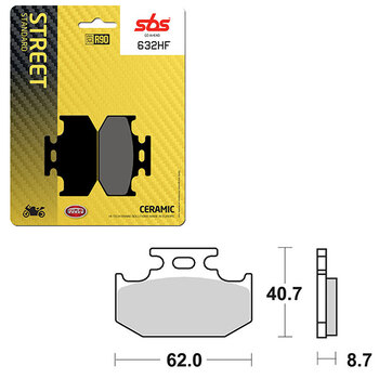 PLAQUETTE DE FREIN EN CÉRAMIQUE SBS ATV/UTV (6190686108)