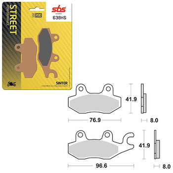 PLAQUETTES DE FREIN SBS PERFORMANCE HS SINTER (6250841108)