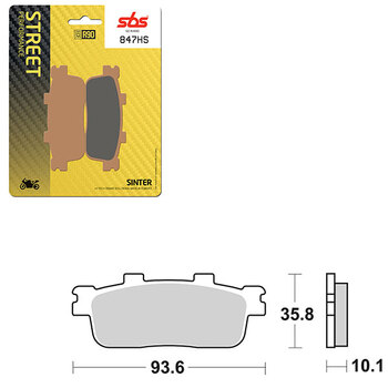 PLAQUETTES DE FREIN SBS PERFORMANCE HS SINTER (6250841108)