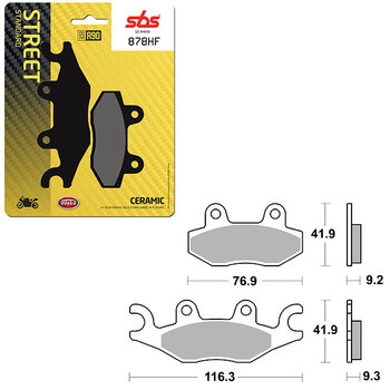 PLAQUETTE DE FREIN EN CÉRAMIQUE SBS ATV/UTV (6190742108)