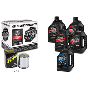 MAXIMA RACING OILS V TWIN OIL KIT DE CHANGEMENT COMPLET Noir