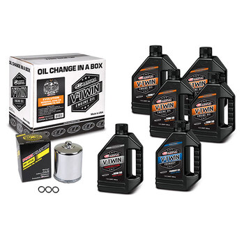 MAXIMA RACING OILS V TWIN OIL KIT DE CHANGEMENT COMPLET Noir