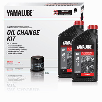 Yamalube® 10W 50 Synthetic Blend Oil Change Kit MC (4 L)