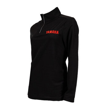 Chemise Yamaha Essential Quarter Zip à manches longues, extra large, noir métallisé (smx)