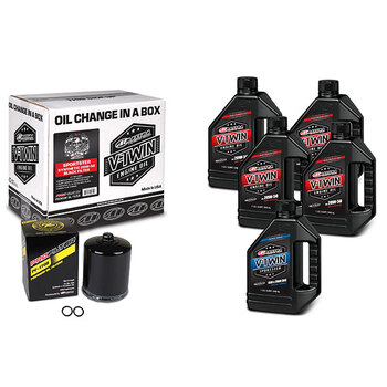 MAXIMA RACING OILS V TWIN OIL KIT DE CHANGEMENT RAPIDE Noir