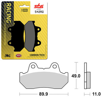 PLAQUETTES DE FREIN SBS ROAD RACING & TRACKDAYS CARBON TECH (6210715108)