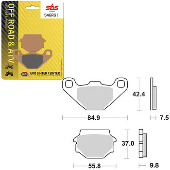 PLAQUETTES DE FREIN SBS EVO SINTER (6280758108)