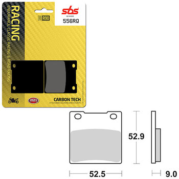 PLAQUETTES DE FREIN SBS ROAD RACING & TRACKDAYS CARBON TECH (6210715108)