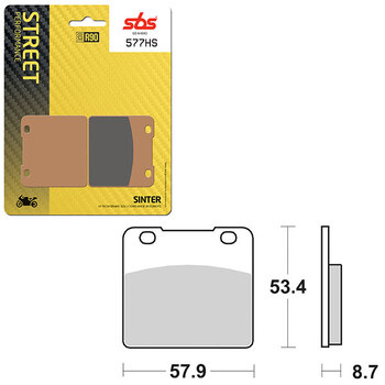 PLAQUETTES DE FREIN SBS PERFORMANCE HS SINTER (6250841108)