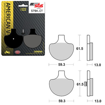 PLAQUETTES DE FREIN EN CARBONE SBS HAUTE PUISSANCE ET RÉDUCTION DU BRUIT (6510854108)