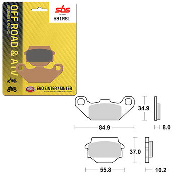 PLAQUETTES DE FREIN SBS EVO SINTER (6280758108)