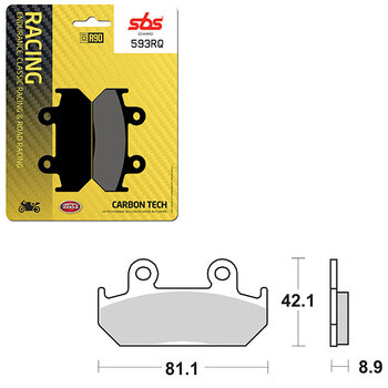 PLAQUETTES DE FREIN SBS ROAD RACING & TRACKDAYS CARBON TECH (6210715108)